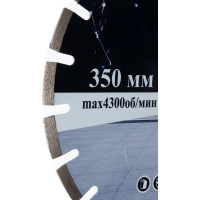 Диск алмазный TORGWIN отрезной сегментный по асфальту и железобетон Серия TG 350х25.4/10х3.4мм. Professional Industrial / / T225898