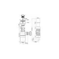 Сифон McAlpine 40-32 с угл. гофрой 40/50, универсальный MRSK9