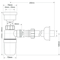 Сифон для писсуара McAlpine d32 HC2P