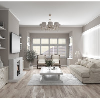 Панель стеновая "Грани" ударопрочная, влагостойкая, под покраску Decor-Dizayn 180x10x3000 мм DD908 (3m)