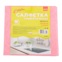 Сухая салфетка из вискозы Золушка Эконом 30х30 см, 3 шт. 4918
