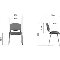 Стул UTFC ИЗО СН Z11 черный 1120CHZ11