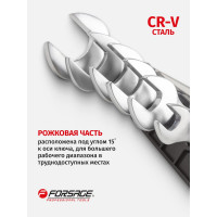 Набор рожковых ключей Forsage  6пр, 8x10,12x13,14x15,16x17,18x19,22x24мм, в пластиковом держателе F-5062MP 51189 F-5062MP(51189)