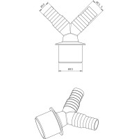 Переходник для подключения сливного шланга Профитт 20x23x40V, белый 2226063