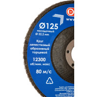 Круг лепестковый абразивный торцевой 125x22.2 мм, Р120 ДИОЛД 90242005