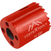 Коронка биметаллическая по металлу 38 мм vertextools 2525-38