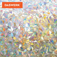 Самоклеящаяся пленка на окно DASWERK Витраж статическая, без клея, солнцезащитная, 45x150 см 607968