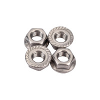 Шестигранная гайка с фланцем ВИРТУОЗ М8, DIN 6923, нержавеющая сталь А2, 4 шт. 37439