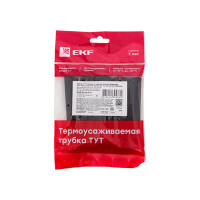 Набор термоусаживаемых трубок EKF ТУТк клеевые нг черные, 3/1; 4.8/1.6; 6/2; 9/3; 12/4, 21шт по 100мм. PROxima tut-k-n-1-r