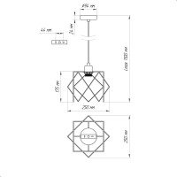 Подвесной светильник ЭЛЕТЕХ Сигма 211 черный муар медь НСБ 01-60-161 Е27 ИУ 1005404793