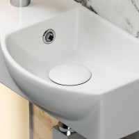 Подвесной умывальник Ceramicanova Element прямоугольный, с крепежом 400x220x120 мм CN6039R