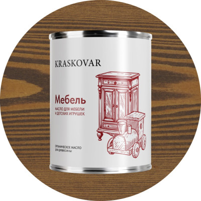 Масло экологичное Kraskovar «Мебель» Орех 0,75л 1373