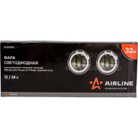 Светодиодная фара AIRLINE PRO с регулируемой световой границей, 32 Вт, белый/ободок, D-90 мм, комплект 2 шт. ALED080