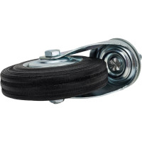 Опора колесная поворотная (125 мм; 125 кг; болт M12; черная резина) Longway SCt 55