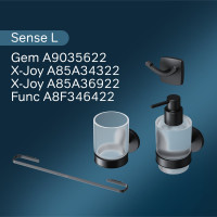 Корзина для душа AM.PM Sense L угловая, черный A7452122