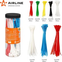 Кабельные стяжки Airline нейлон, цвет., 300 шт. ADTC001