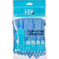 Латексные многоразовые перчатки HQ profiline КЩС синие, р. L /50/1 74735