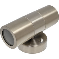 Садовый светильник HOROZ ELECTRIC 075-008-0002 HL266 2x35W Матхром GU10 220-240V MANOLYA-2 HRZ00002482