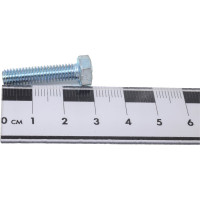 Болт МЕТАЛЛСЕРВИС M6x25, DIN 933, с полной резьбой, цинк, 50 шт. 1238966