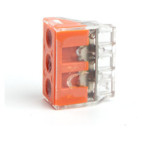 Монтажная 3-проводная клемма STEKKER для 1-жильного проводника (с пастой), LD773-173-1 39871