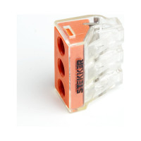 Монтажная 3-проводная клемма STEKKER для 1-жильного проводника, LD773-173 39869