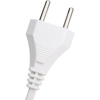 Сетевой шнур Мастер Тока ШВВПбм 2x0.75 белый, 6А, без заземления, 3м, плоская вилка СШ0036