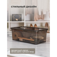 Комплект ящиков Econova колор-стайл 3 шт. по 5 л, коричневый 43427531422