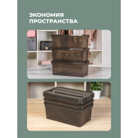 Комплект ящиков Econova колор-стайл 3 шт. по 5 л, коричневый 43427531422