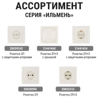 Выключатель слоновая кость 2 клавишный TDM ELECTRIC 10А, серия "Ильмень" SQ1823-0102