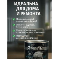 Краска для радиаторов отопления Радугамалер белая, термостойкая, акриловая, полуглянцевая, 0.4 кг 4650001276865