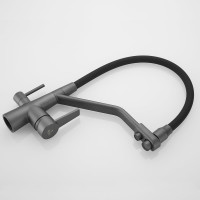 Смеситель для кухни ROSE с подключением к фильтру питьевой воды, темно-серый R558Y