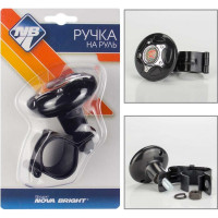 Ручка на руль Nova Bright "r" чёрная+хром 08961