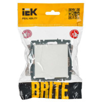 Заглушка с суппортом IEK Brite мз10-брб белый BR-PL10-K01