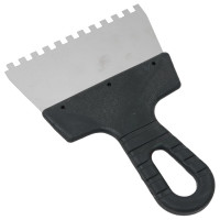 Фасадный зубчатый шпатель (150 мм, нержавеющая сталь, 6 мм) Biber 35211 тов-048245