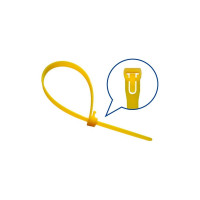 Нейлоновые хомуты РемоКолор желтые многоразовые 47-5-250