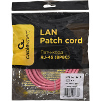 Многожильный патч-корд Cablexpert UTP кат.5e, 3м, литой, розовый PP12-3M/RO