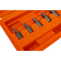 Набор бит вставок шестигранных (3/8", 30 мм, адаптер бит, 1/2" DR, 7 предметов, в кейсе) Airline AT-B-36