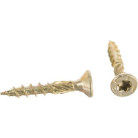 Шуруп Rusconnect CS 04025 с/нарез. д/дерева, потай, 4х25, 500 шт. Желтый цинк 310425