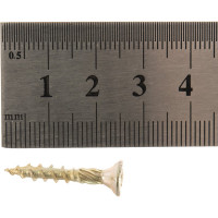 Шуруп Rusconnect CS 04025 с/нарез. д/дерева, потай, 4х25, 500 шт. Желтый цинк 310425