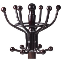 Вешалка стойка BRABIX CR-282 металл/мрамор, 1,8 м, на диске диам. 38 см, 6 крючков+4 доп, коричн 601745