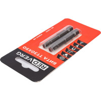 Бита Torx Tamper ТТ30, 50 мм, 2 шт. REDVERG 6623509