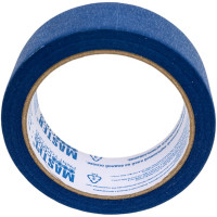 Малярная бумажная лента MASTER COLOR синяя, термостойкость до 100C, 36 мм х 25 м 30-6113
