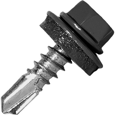 Саморез кровельный по металлу HARDWEX ТМ HWX7-W-P9-5.5x19 мм, св.№3, RAL 7024, 250 шт. 5190000023682