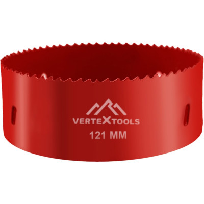 Коронка биметаллическая по металлу 121 мм vertextools 2525-121