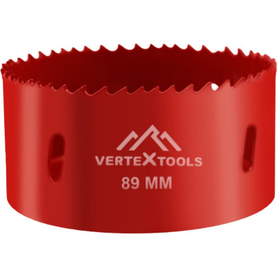 Коронка биметаллическая по металлу 89 мм vertextools 2525-89