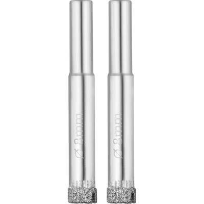 Коронка по стеклу 8 мм, 2 шт vertextools 333-08