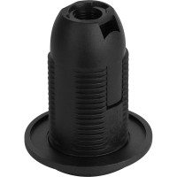 Патрон duwi E14 люстровый, с кольцом, черный 24525 4