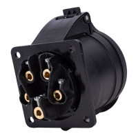 Встраиваемая розетка PCE 32А 400V 3P+N+E IP44 черная 325-6x