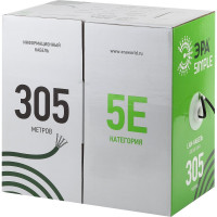 Кабель ЭРА витая пара U/UTP 4x2x24AWG Cat5e CU PE OUTDOOR 305м SIMPLE Б0044427