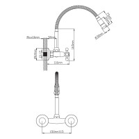 Смеситель для кухни Эверест с гибким изливом B47-333